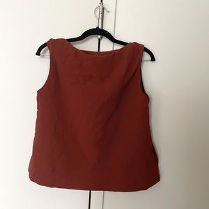 M.m LaFluer the Sadie sleeveless top in rust